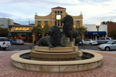 Sculpture of 2 lions in fountain in San Marco Square